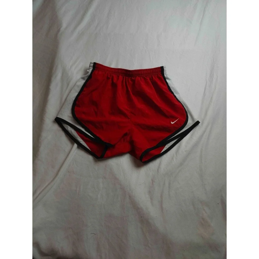 Nike Athletic Shorts Womens Size XS Red White Dri‎ Fit Running Training Outdoor